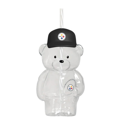 Pittsburgh Steelers Glass Bear Tumbler