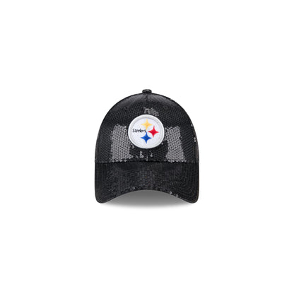Pittsburgh Steelers Girl's 9FORTY Black Sequin Adjustable Hat