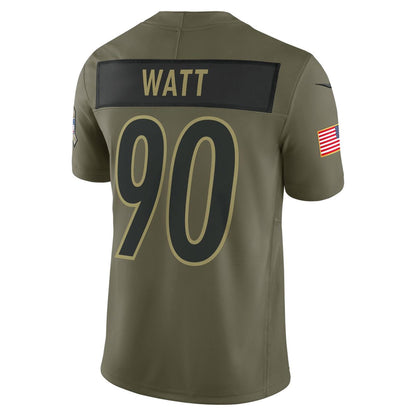 Pittsburgh Steelers T.J. Watt #90 Men's Nike Vapor F.U.S.E. Limited Salute to Service Jersey