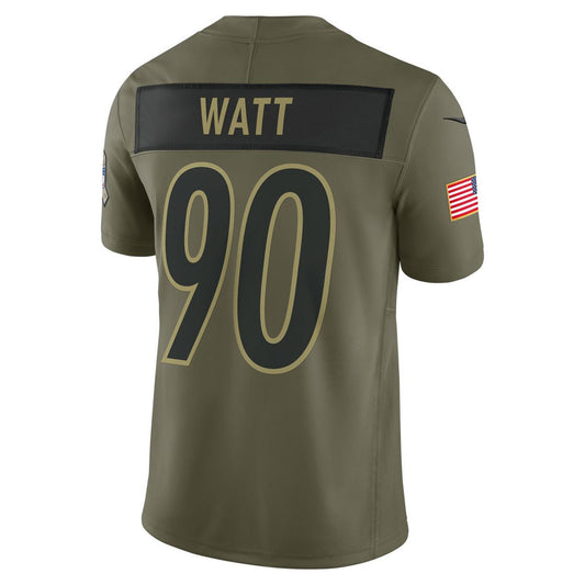 Pittsburgh Steelers T.J. Watt #90 Men's Nike Vapor F.U.S.E. Limited Salute to Service Jersey