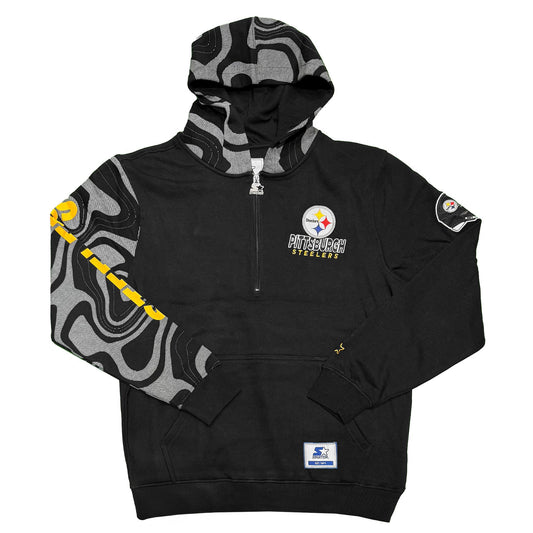 Pittsburgh Steelers Women's Half-Zip Pullover Hoodie