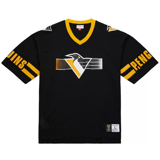Mitchell & Ness Men's Pittsburgh Penguins Black Playmaker Mesh Tee