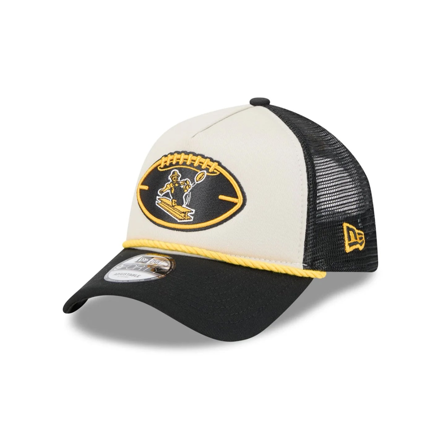 Pittsburgh Steelers 2024 Sideline Historic 9FORTY A-Frame Trucker Adjustable Hat