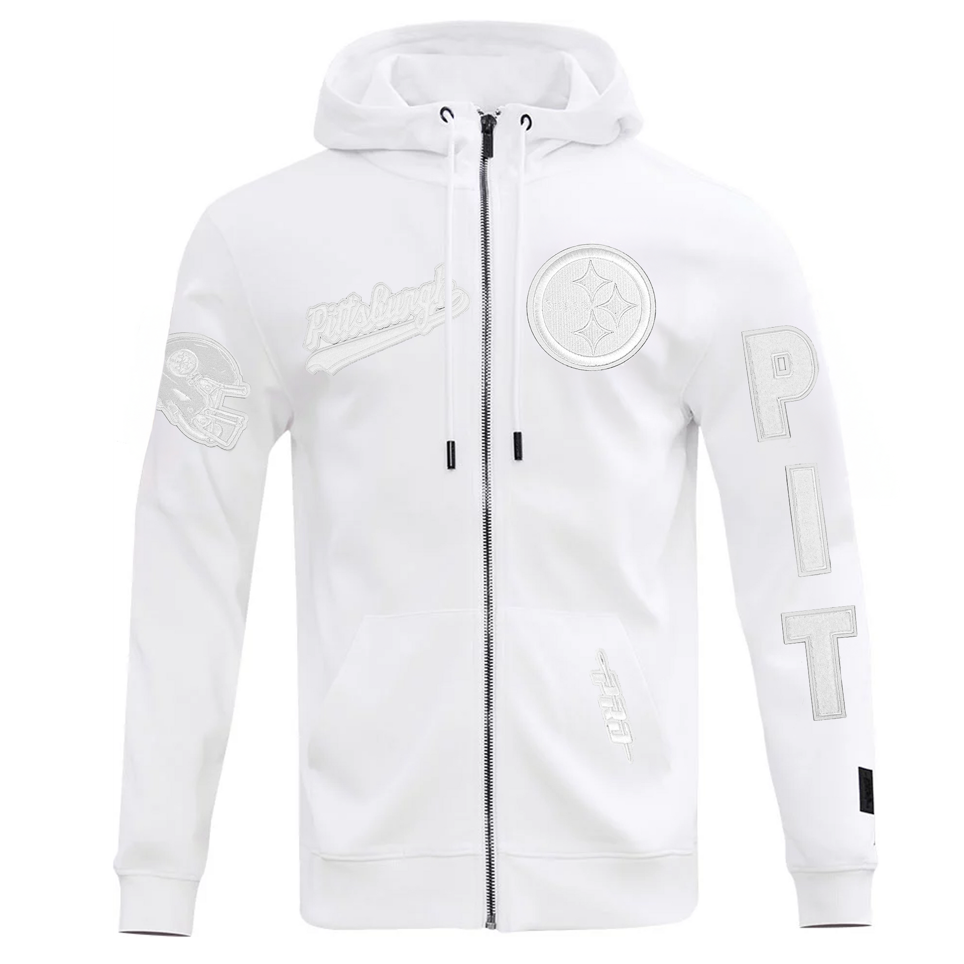 Pittsburgh Steelers Men's Pro Standard White Out Zip Hoodie