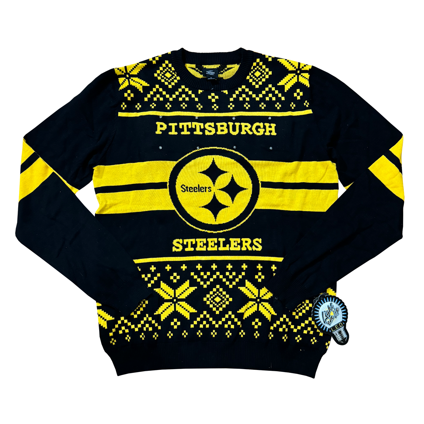 Pittsburgh Steelers LED Light-Up Ugly Sweater