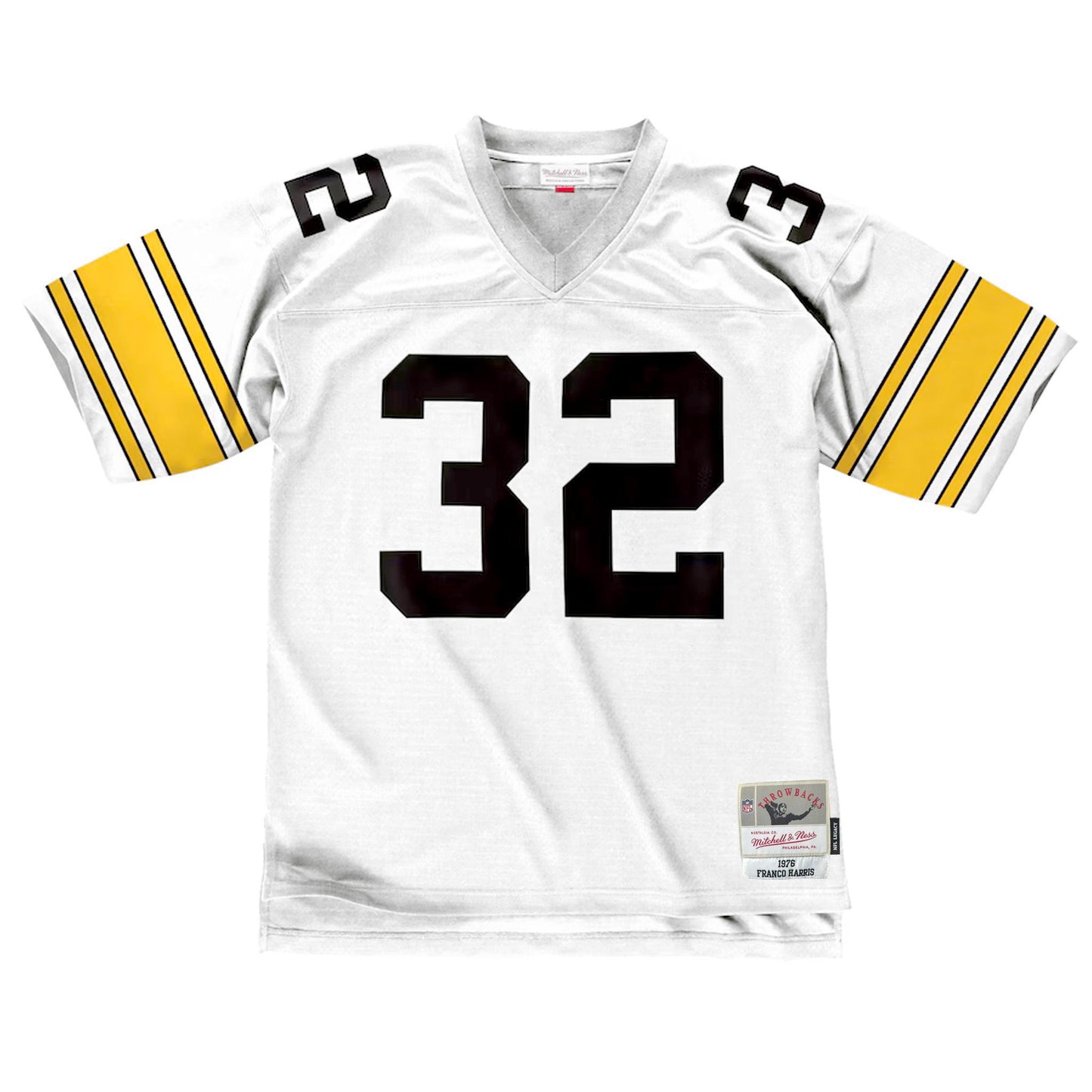 Franco Harris #32 Mitchell & Ness Throwbacks 1976 White NFL Legacy Jersey