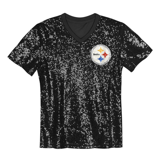 Pittsburgh Steelers Women's Team Glam Sequin Top