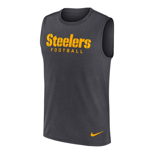 Pittsburgh Steelers Men's Nike Legend Grey Muscle Tank