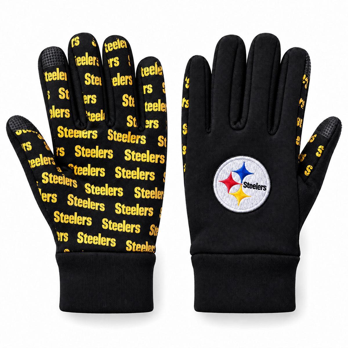 Pittsburgh Steelers Rubber Logo Texting Gloves