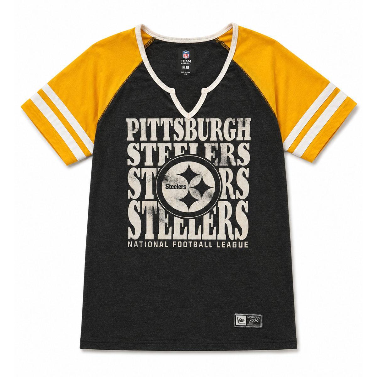 Pittsburgh Steelers New Era Women's Striped Top