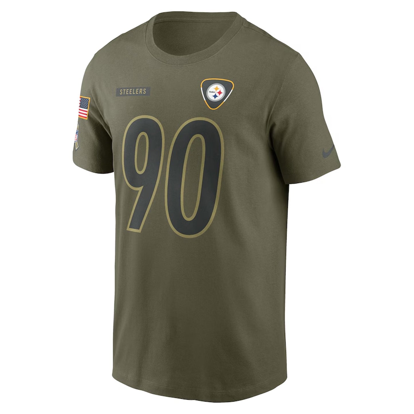 Pittsburgh Steelers T.J. Watt #90 2025 Salute to Service Name & Number Tee
