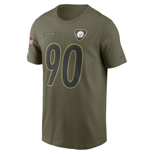 Pittsburgh Steelers T.J. Watt #90 2025 Salute to Service Name & Number Tee