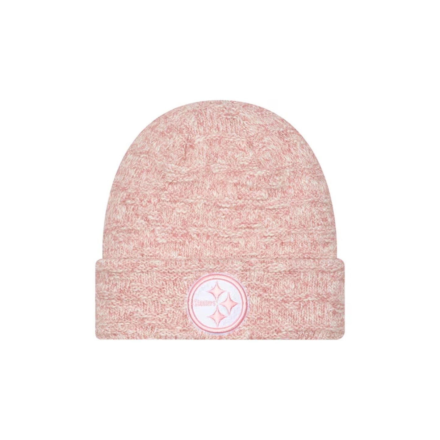 Women's Pittsburgh Steelers New Era Pink Metallic Cuffed Knit Hat