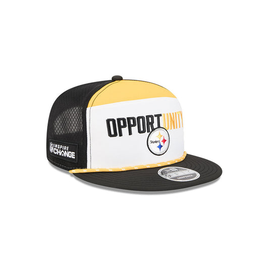 Pittsburgh Steelers New Era 2025 Inspire Change Split Panel 9FIFTY Snapback Hat