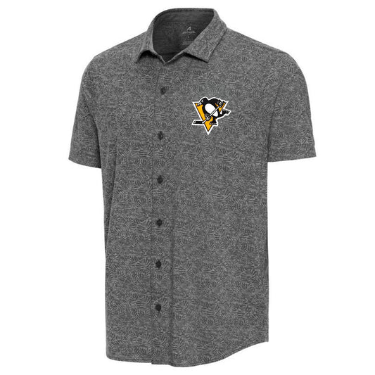 Pittsburgh Penguins Antigua Tentril Button Up Shirt