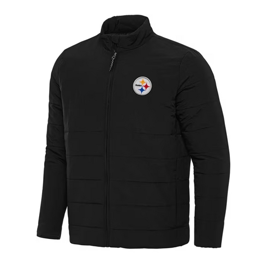 Antigua Pittsburgh Steelers Mens Black Swelter Filled Jacket