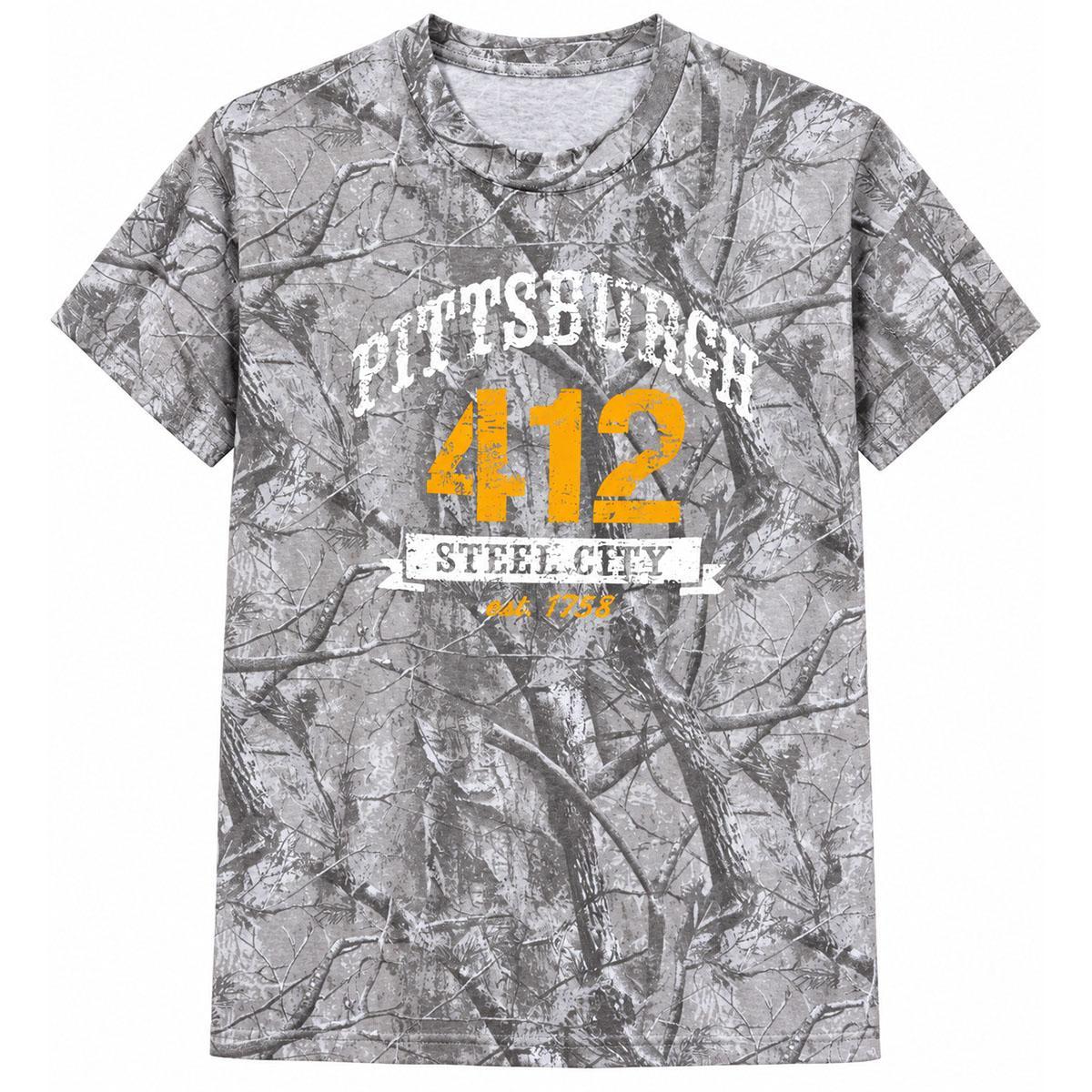 412 Steel City Washed Tree Camo Tee