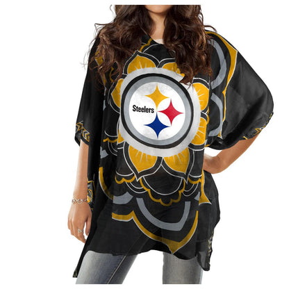 Pittsburgh Steelers Caftan Flower