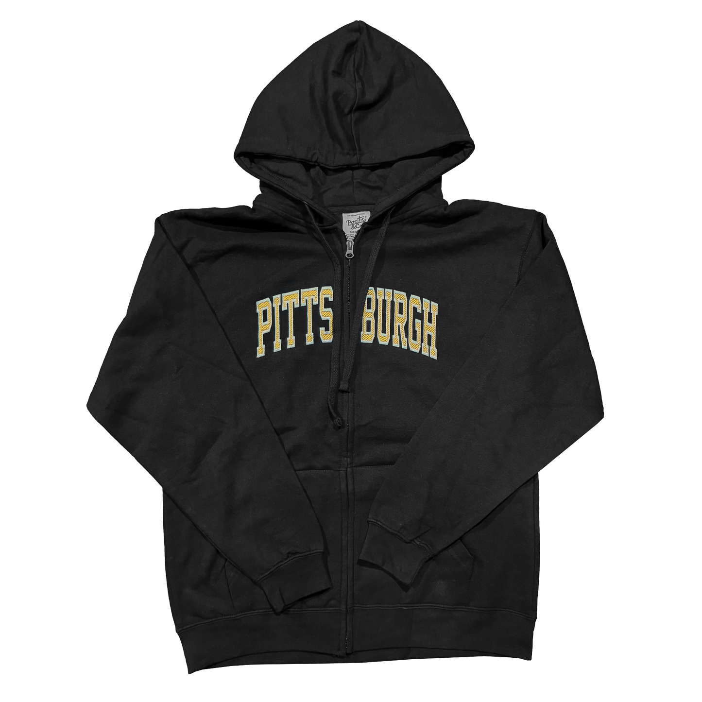 Pittsburgh Embroidered Zip Hoodie