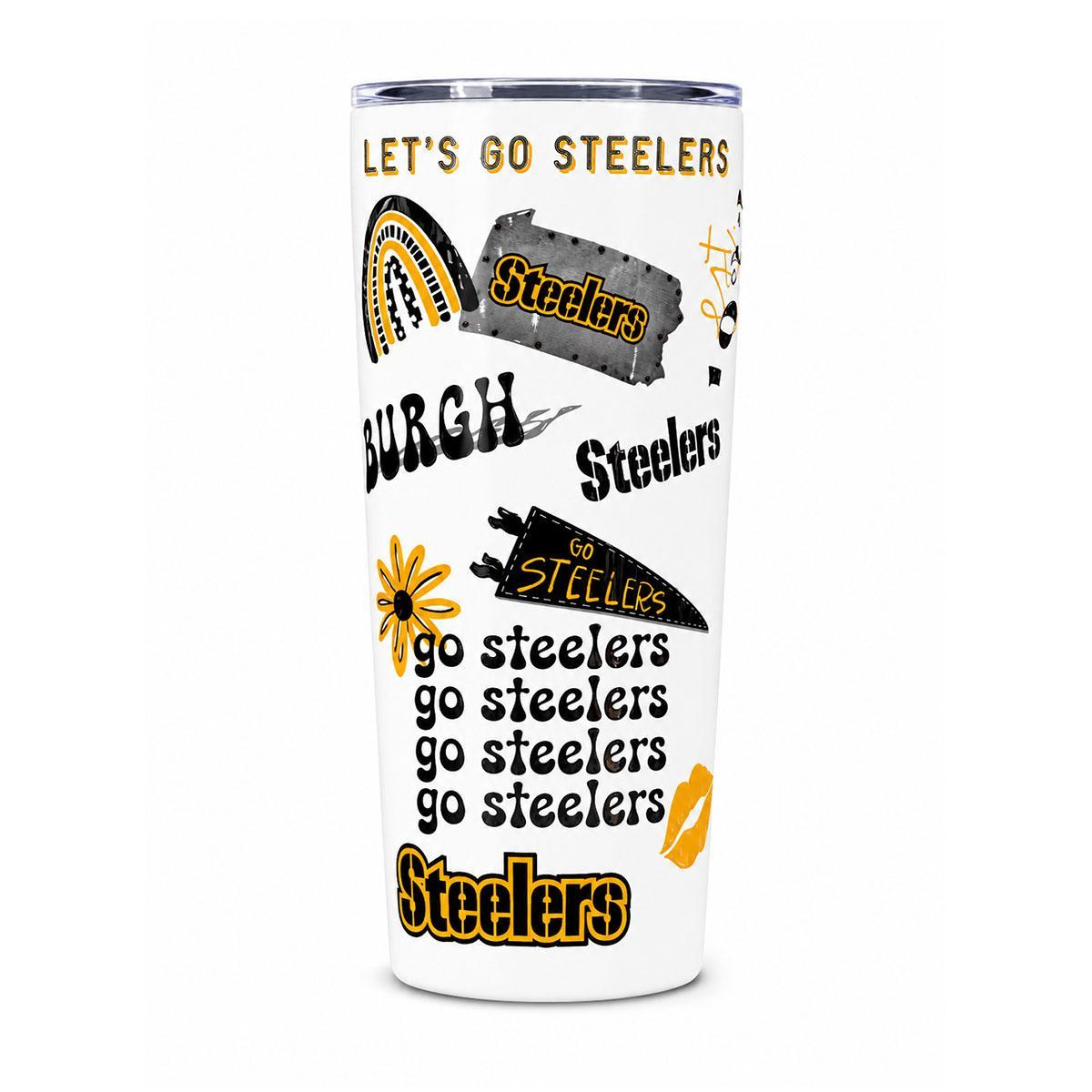 Pittsburgh Steelers 24oz Stainless Steel Smartgrip Tumbler