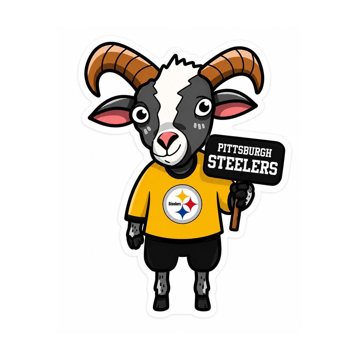 Pittsburgh Steelers Billy Goat 3" Sticker