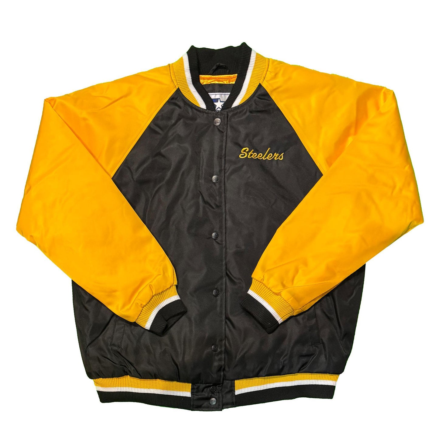 Pittsburgh Steelers Women's Puffy Button Varsity Jacket