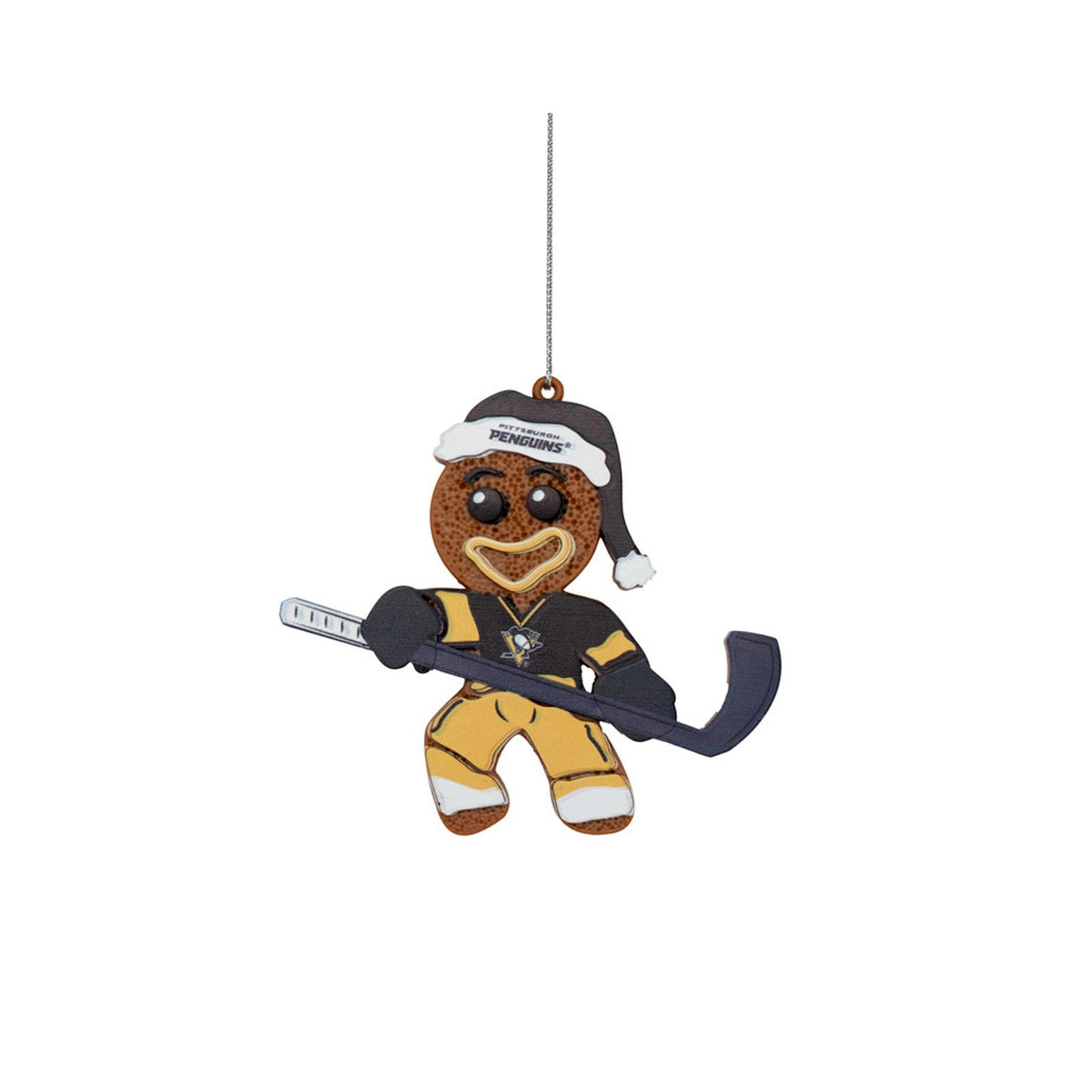 Pittsburgh Penguins Uniform Gingerbread Man Ornament
