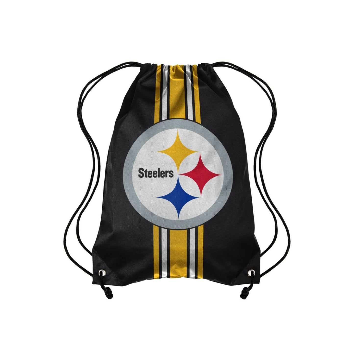 Pittsburgh Steelers Team Stripe Drawstring Bag