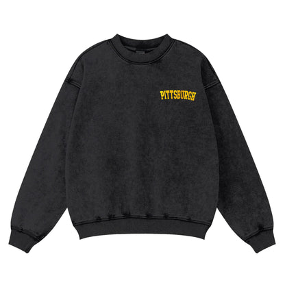 PITTSBURGH Varsity Mineral Wash Pullover Sweatshirt