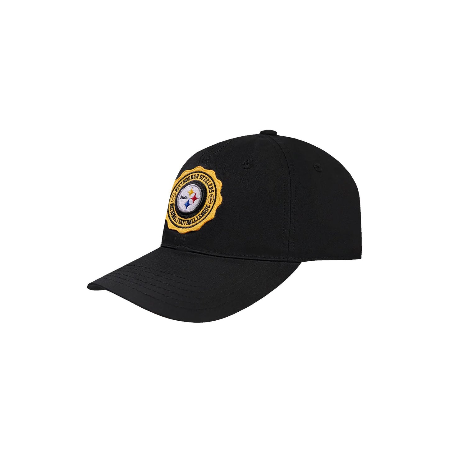 Pro Standard Premium NFL Pittsburgh Steelers Crest Emblem Black Dad Hat