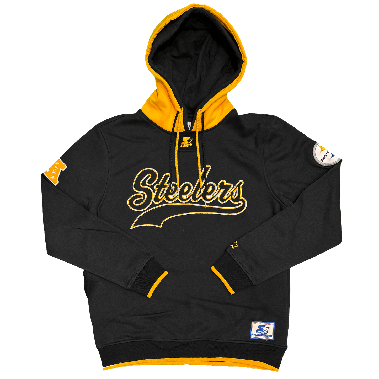 Pittsburgh Steelers Script Double Hood Pullover