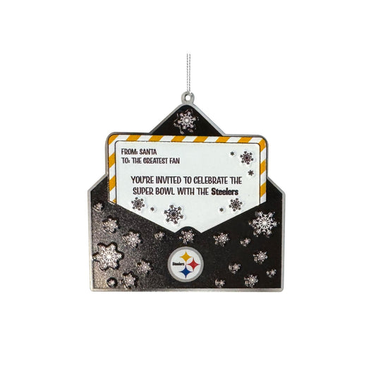 Pittsburgh Steelers Metal Envelope Ornament