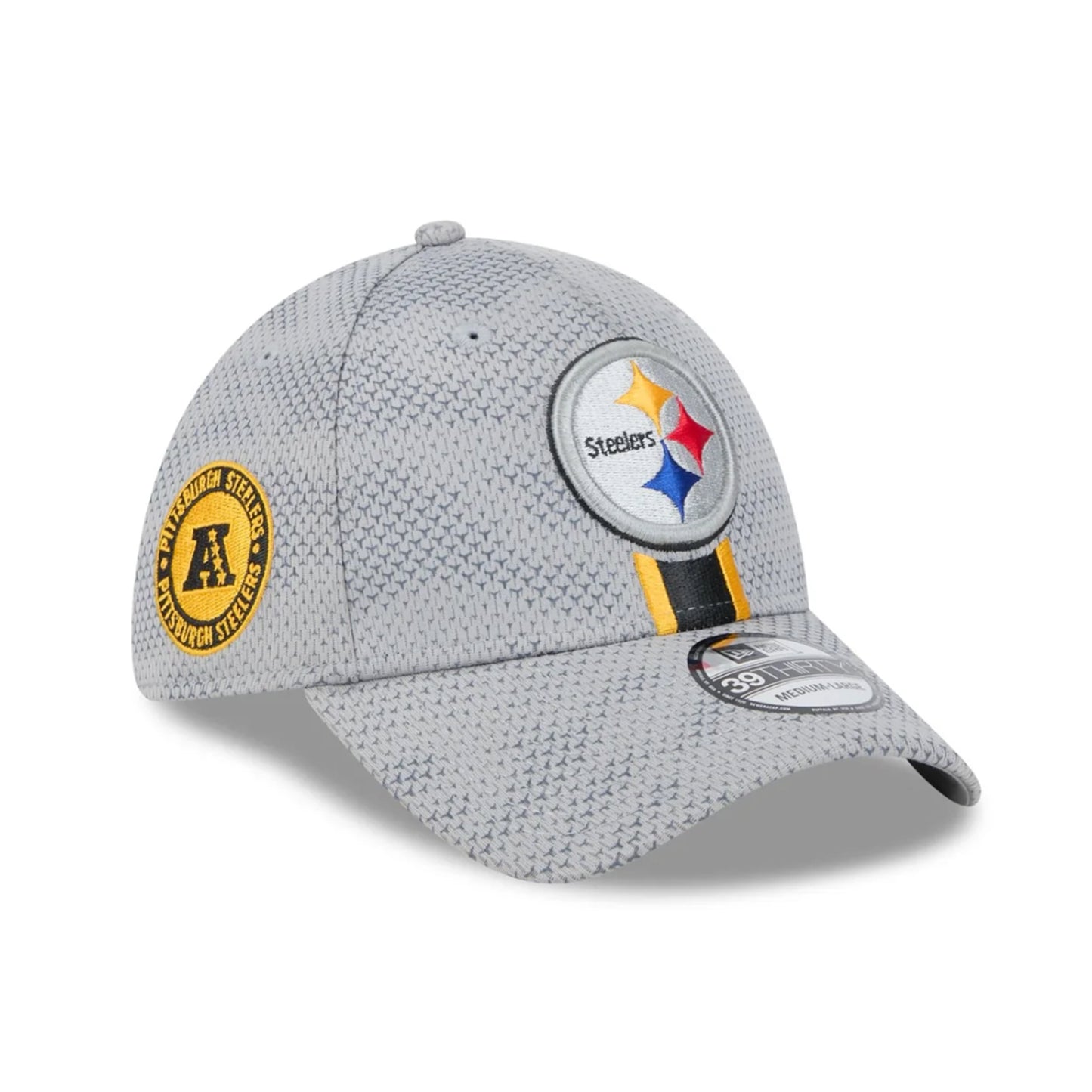 Men's Pittsburgh Steelers New Era Gray 2024 Sideline 39THIRTY Flex Hat