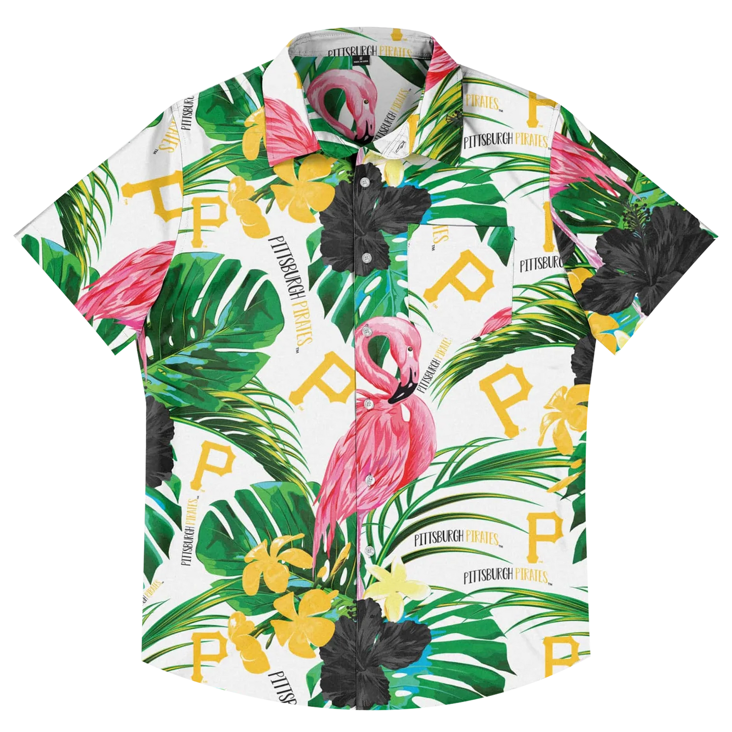 Pittsburgh Pirates Flamingo Button Up Shirt