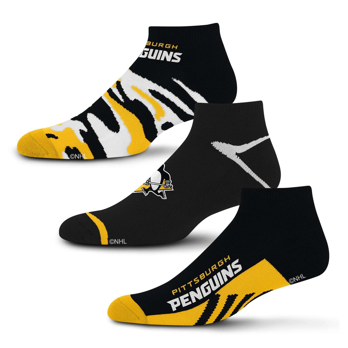 Pittsburgh Penguins Camo Boom No Show Socks 3-Pack