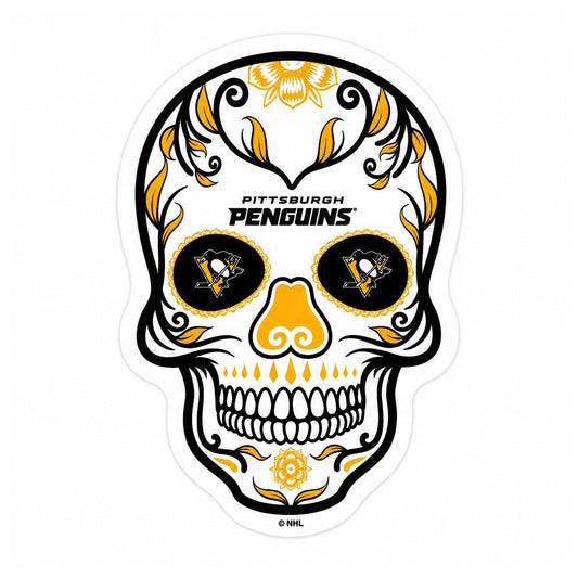 Pittsburgh Penguins Sugar Skull 3" Sticker