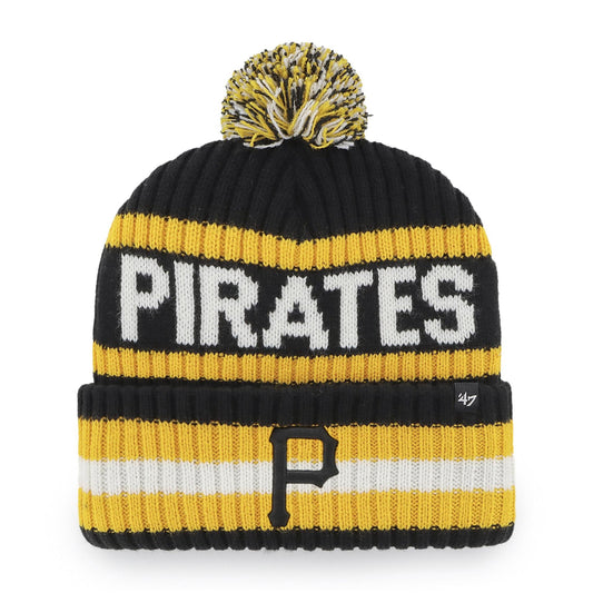 Pittsburgh Pirates '47 Black Bering Cuffed Knit Hat