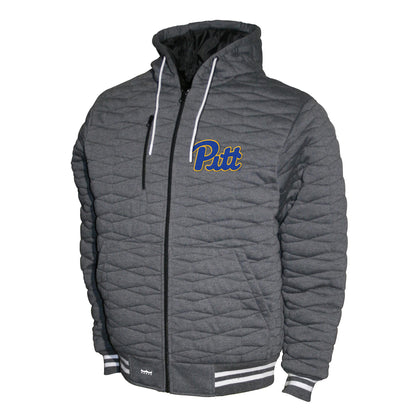 Pitt Panthers Charcoal Hooded Zip-Up Jacket