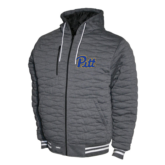 Pitt Panthers Charcoal Hooded Zip-Up Jacket