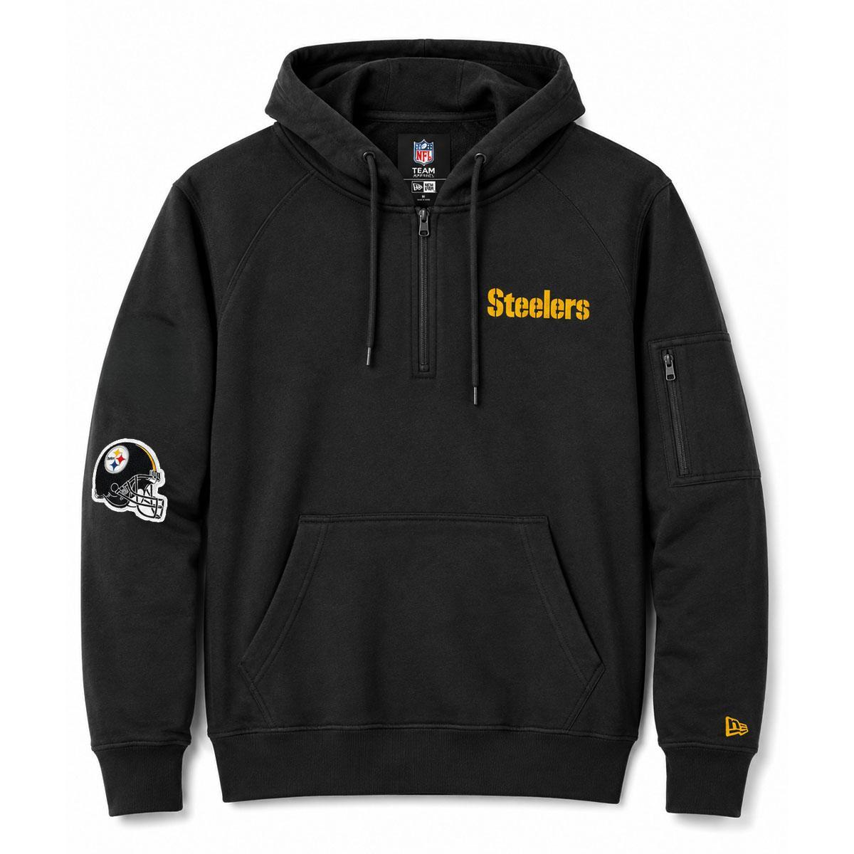 Pittsburgh Steelers Quarter-Zip Pullover Hoodie