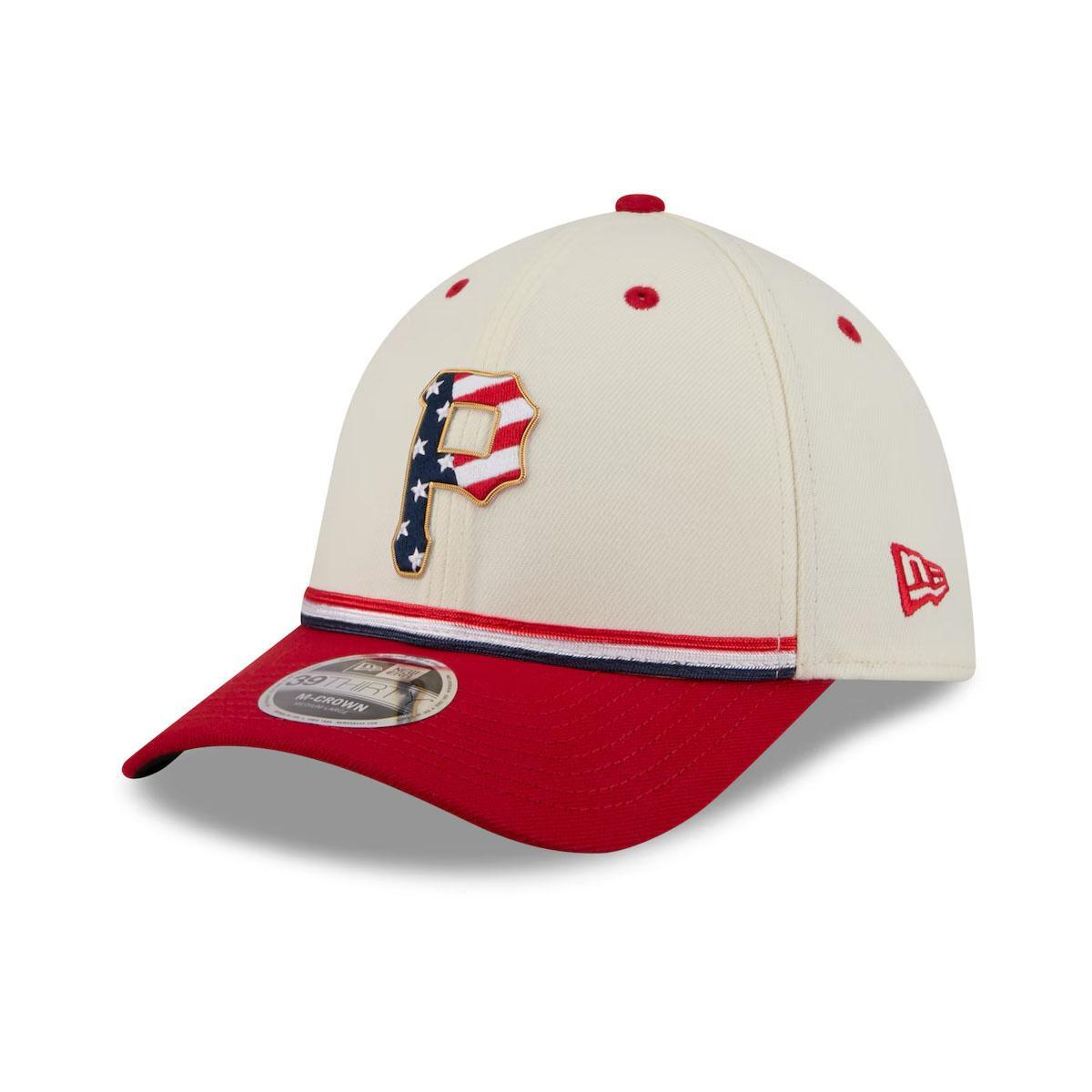 Pittsburgh Pirates New Era USA 250 Fourth of July 39THIRTY M-Crown Flex Hat