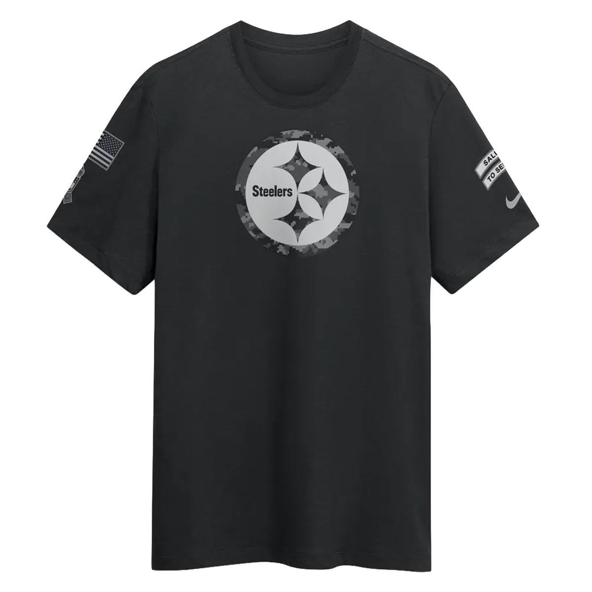 Pittsburgh Steelers Nike Black 2026 Salute to Service Slub Tee