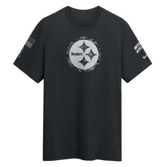 Pittsburgh Steelers Nike Black 2026 Salute to Service Slub Tee