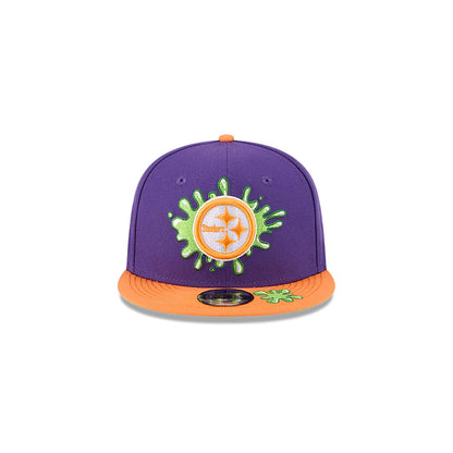 Youth Pittsburgh Steelers New Era Purple/Orange Nickelodeon Slime 9FIFTY Snapback Hat
