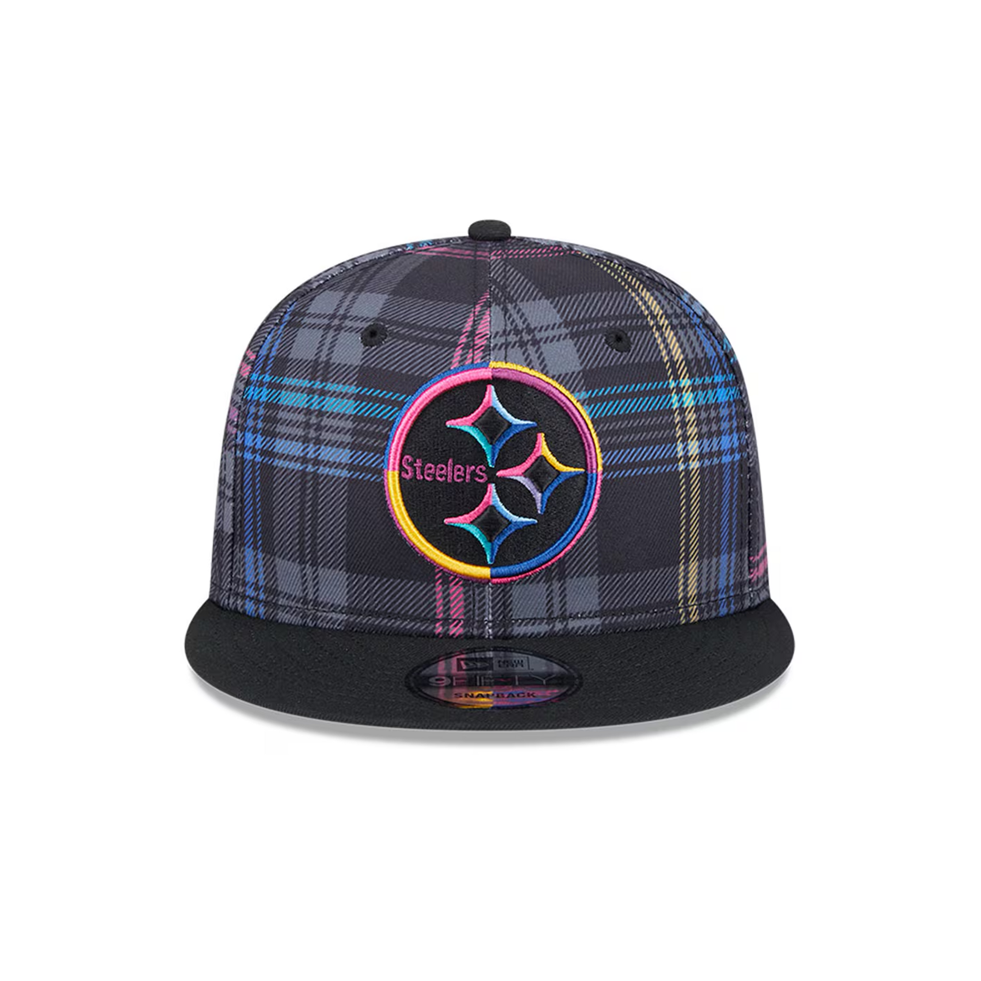 Pittsburgh Steelers New Era 2024 NFL Crucial Catch Plaid 9FIFTY Snapba Definitely You Pittsburgh