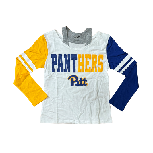 Gen2 Pitt Panthers Girl's Striped Longsleeve