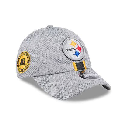 Men's Pittsburgh Steelers New Era Gray 2024 Sideline 9FORTY Stretch-Snap Hat