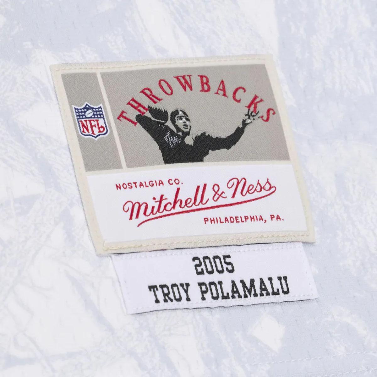 Troy Polamalu #43 Pittsburgh Steelers 2005 White Ghosted Fashion Jersey