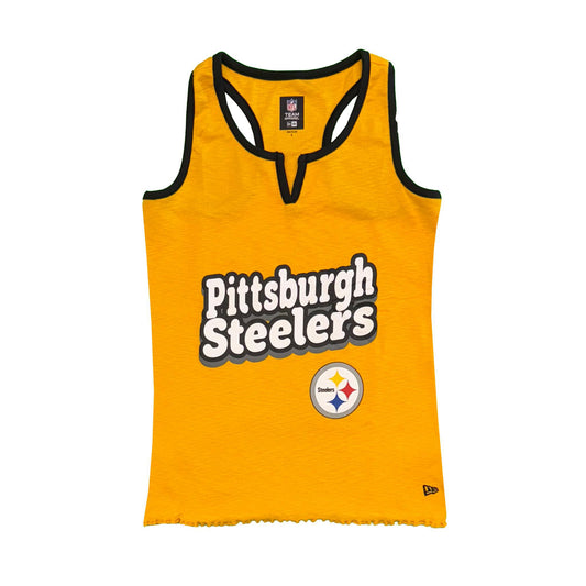 New Era Women's Pittsburgh Steelers Racerback V-Cut Tank