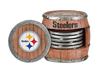 Pittsburgh Steelers 5 Pack Barrel Coaster Set